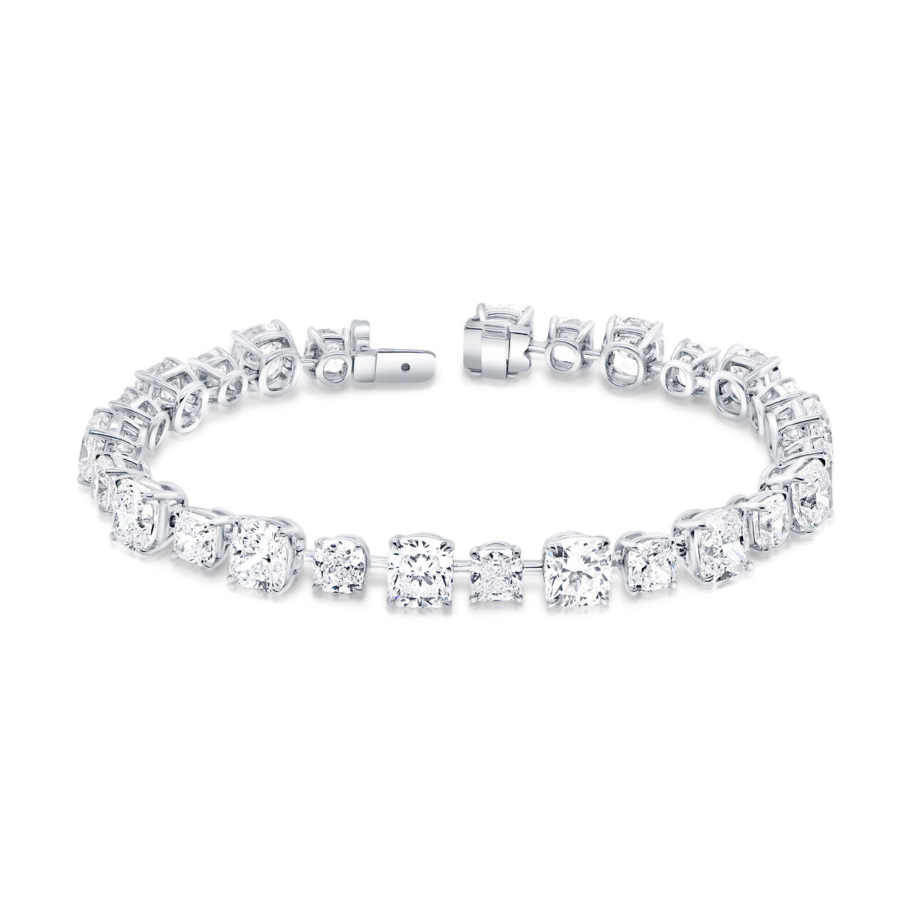 Uneek High Jewellery Signature Link White Gold and Diamond Bracelet image number 0
